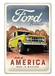 Retro cedule Ford Bronco 20x30cm