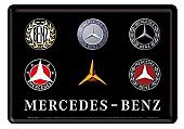 Retro pohlednice - Mercedes-Benz (Logo Evolution) 10x14,5cm