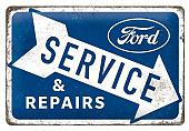 Retro cedule Ford Servis - 20x30cm