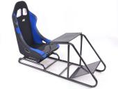 Sportovn� seda�ka + r�m pro hern� konzoli / volant, �erno-modr�