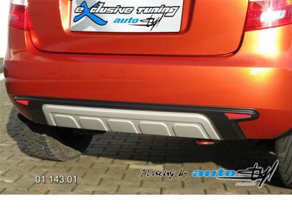 Zadn� difuzor �koda Fabia II - �erno-st��brn�