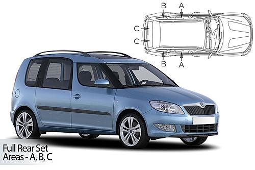 Slune�n� clony CarShades �KODA Roomster, 5-dv��.