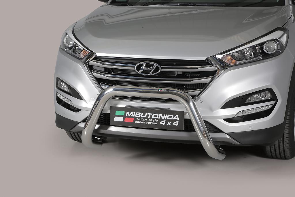 Nerezov� p�edn� ochrann� r�m Hyundai Tucson III, 76mm