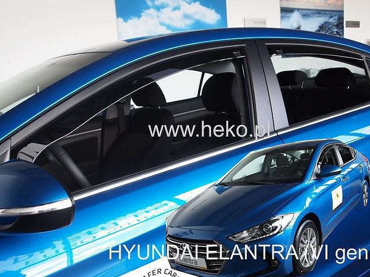 Deflektory-ofuky oken Hyundai Elantra VI pedn + zadn