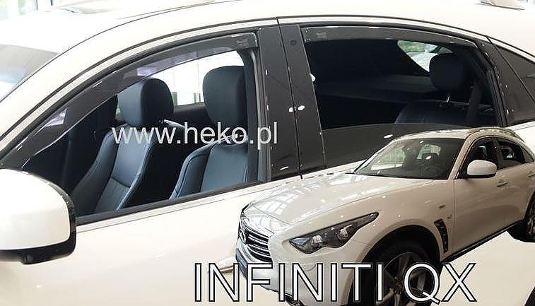 Deflektory-ofuky oken Infiniti FX/QX pedn + zadn