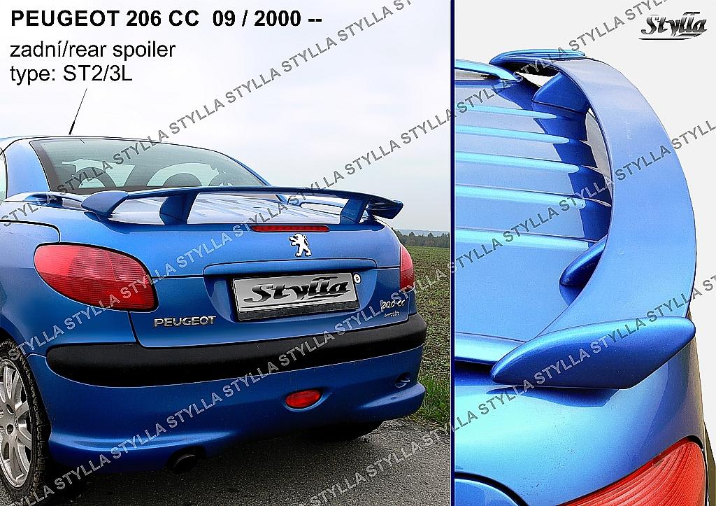 K��dlo - spoiler kufru Peugeot 206CC Coupe / Cabrio
