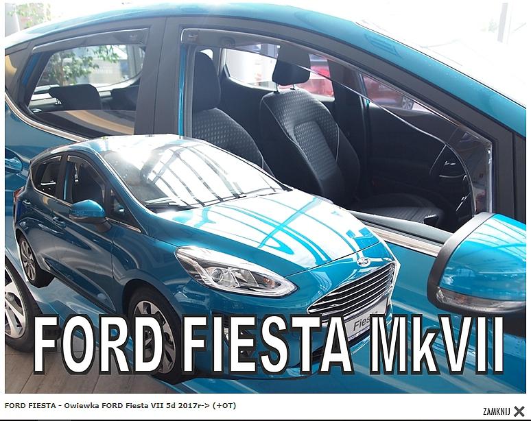 Deflektory-ofuky oken Ford Fiesta 5D - p�edn�+zadn�