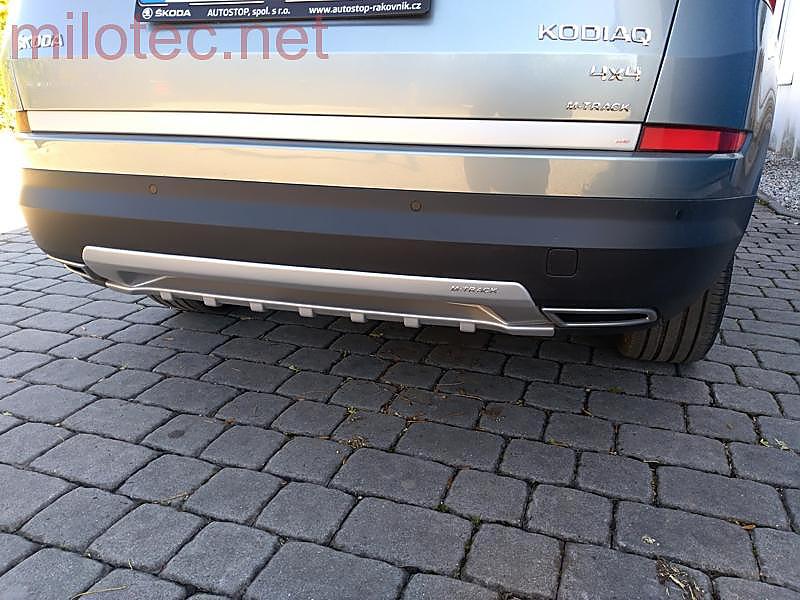 Difuzor zadnho nraznku koda Kodiaq - stbrn matn