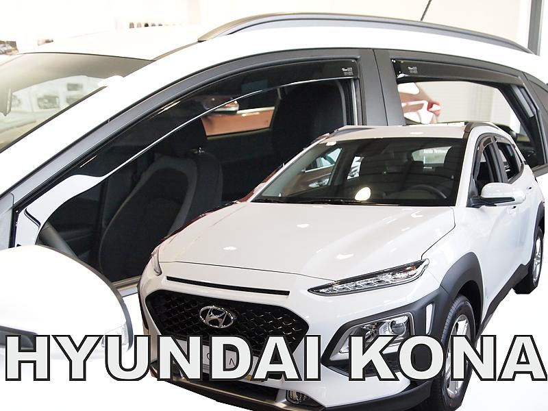 Deflektory-ofuky oken Hyundai Kona, pedn+zadn