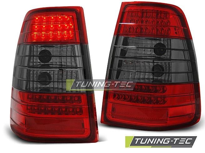 Zadn� sv�tla LED Mercedes-Benz E W124 kombi �erven�/kou�ov�