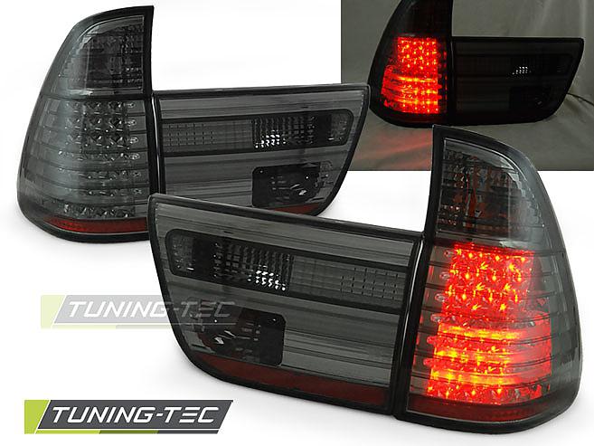 Zadn svtla LED BMW E53 X5 ern - kouov krystal