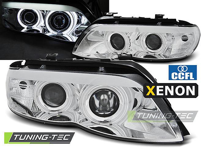 Pedn svtla angel eyes CCFL BMW X5 E53 xenon D2S chrom