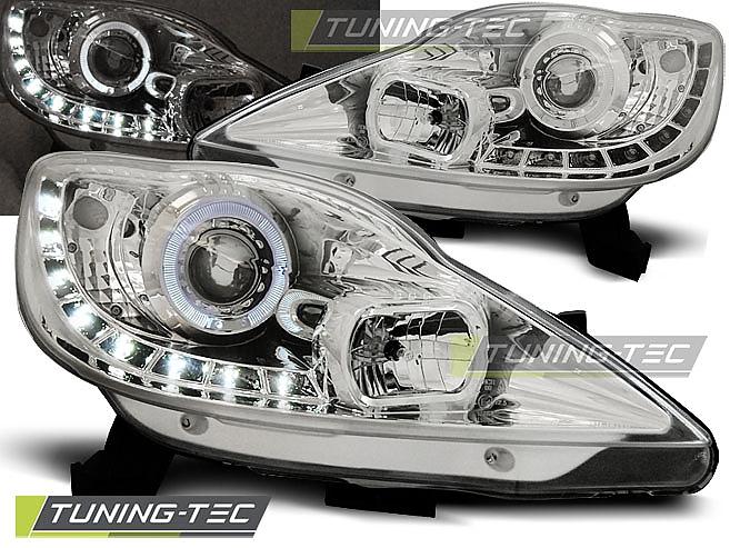 P�edn� sv�tla Devil eyes LED Peugeot 107 chrom