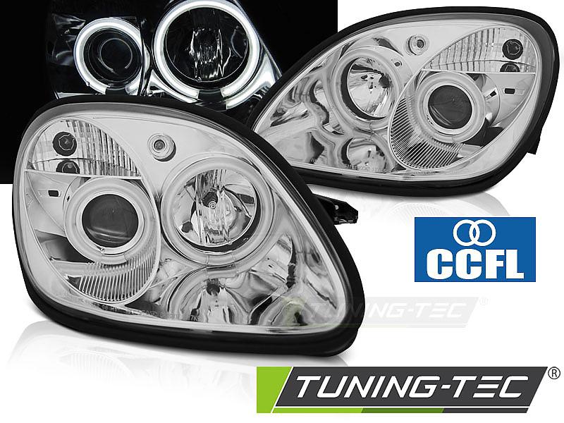 Pedn svtla angel eyes CCFL Mercedes Benz SLK chrom