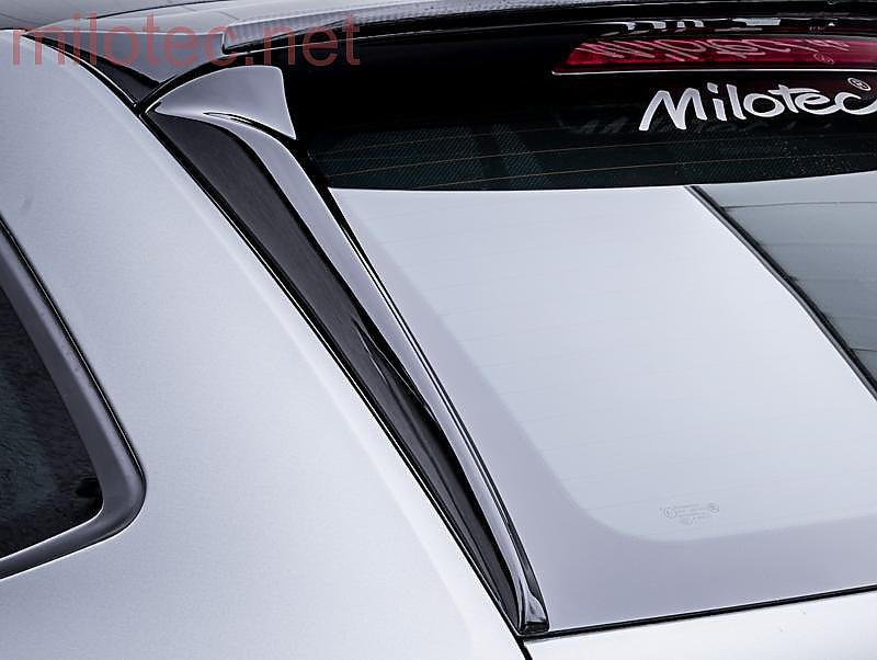 Deflektory zadnho okna - flaps koda Octavia III RS Combi - ern leskl "klavrlak"