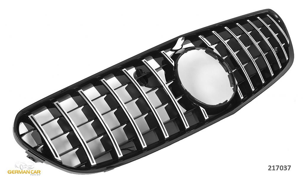 Sportovn maska Mercedes Benz C217 PANAMERICANA GT LOOK ern lesk / chrom