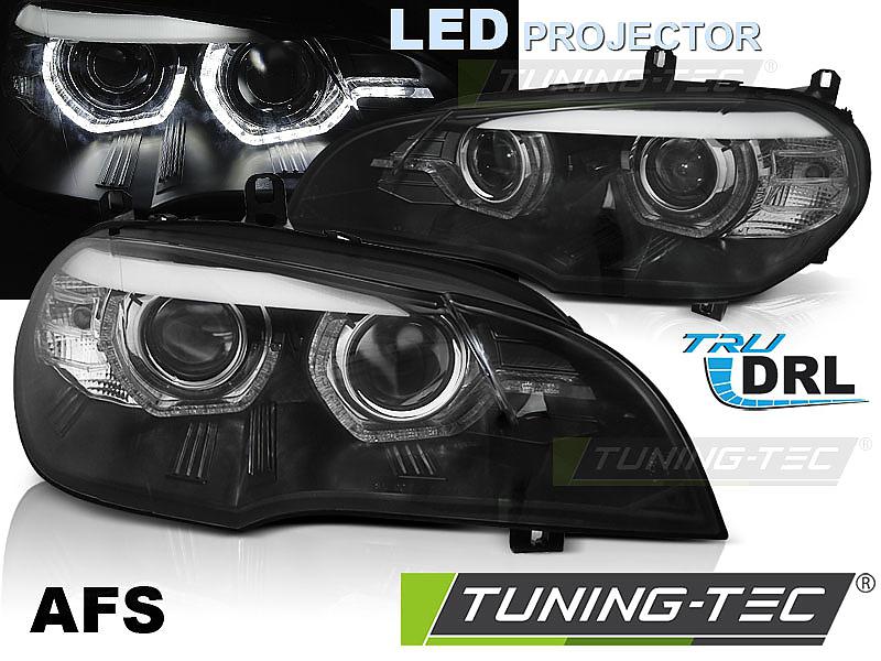 Pedn LED svtla ANGEL EYES DRL AFS BMW X5 E70 ern