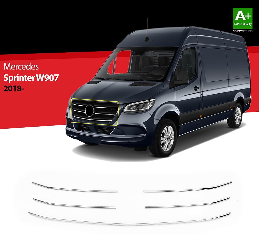 Labbro paraurti anteriore V3 (primer per verniciatura) 🚀 per Mercedes Sprinter W907/W910 2018- – rendi unica la tua auto