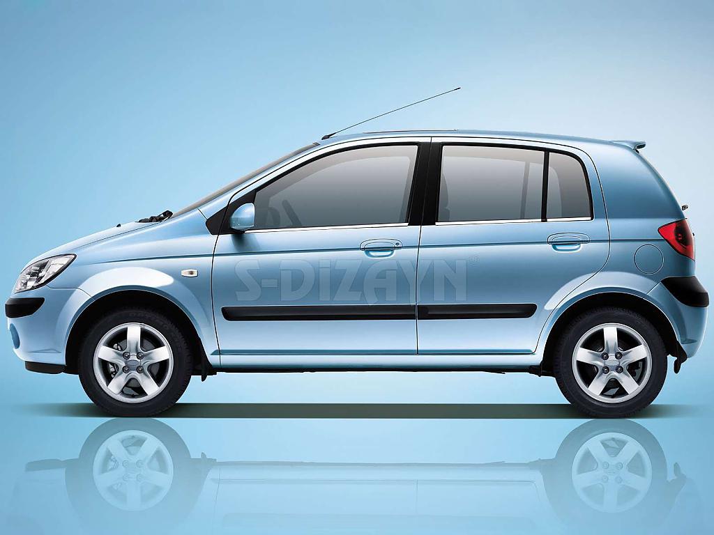 Nerez li�ty spodn� hrany oken dve�� Hyundai Getz hatback 5.dv�