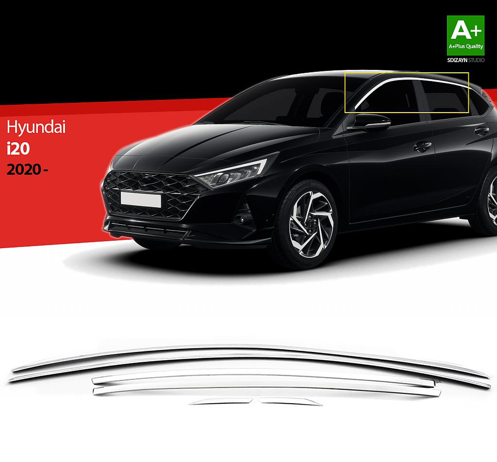 Nerez li�ty horn� hrany oken dve�� Hyundai I20 III