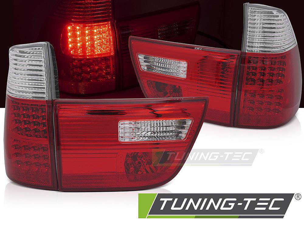 Zadn LED svtla pro BMW X5 E53, erveno-bl proveden