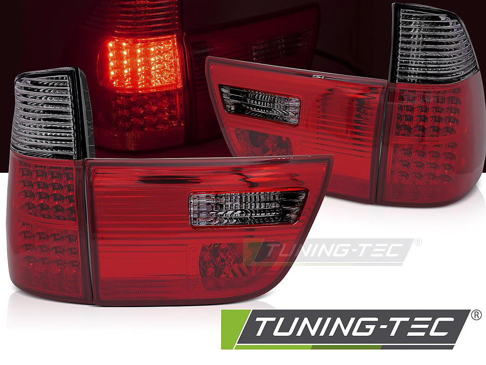 Zadn LED svtla pro BMW X5 E53, kouovo-erven proveden