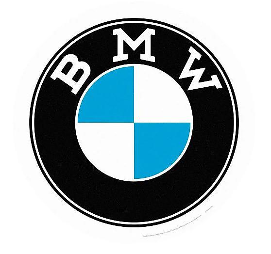 Retro kulat cedule - BMW 35cm