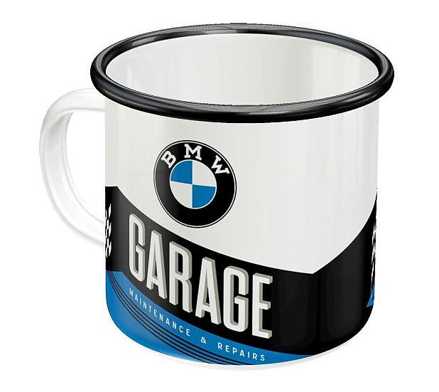 Retro Plechov Hrnek - BMW Garage