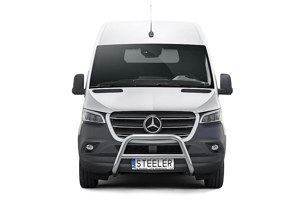 Nerezov� p�edn� ochrann� r�m Mercedes Sprinter III, 70mm FWD