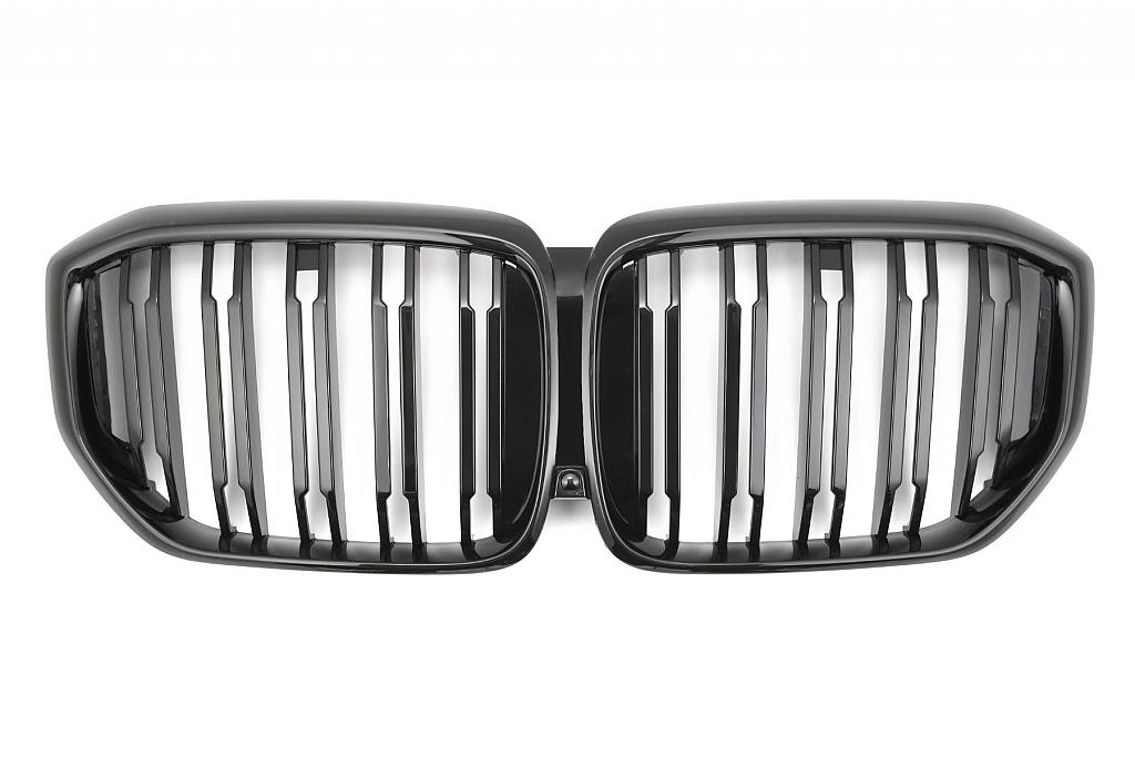 Maska-ledvinky pro BMW X5 G05 LCI - ern lesk, dvojit ebra