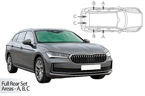 Slune�n� clony CarShades pro �koda Superb 5-dve�.