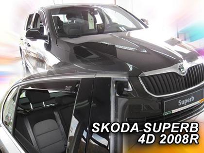 Deflektory-ofuky oken koda Superb II sedan