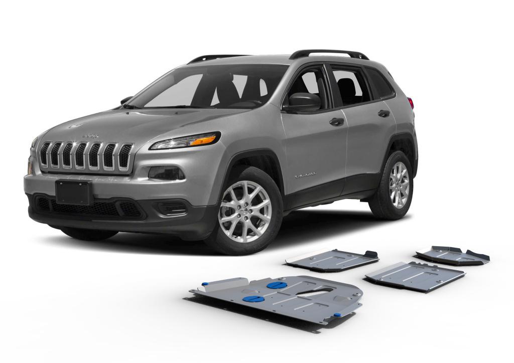 sada ALU kryt� podvozku Jeep Cherokee KL - motor+p�evodovka, n�dr� a diferenci�l