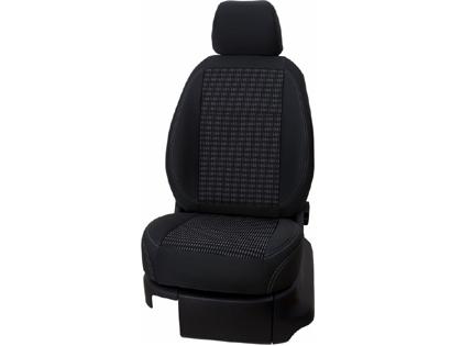 Autopotahy Exclusive, černo/ bílá Škoda Roomster