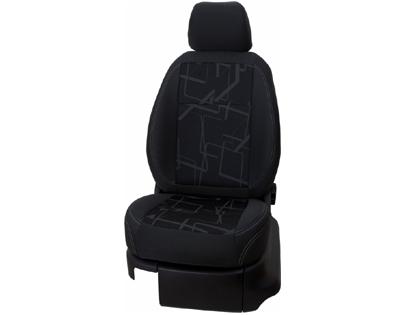 Autopotahy Exclusive, černo/šedé Škoda Fabia II