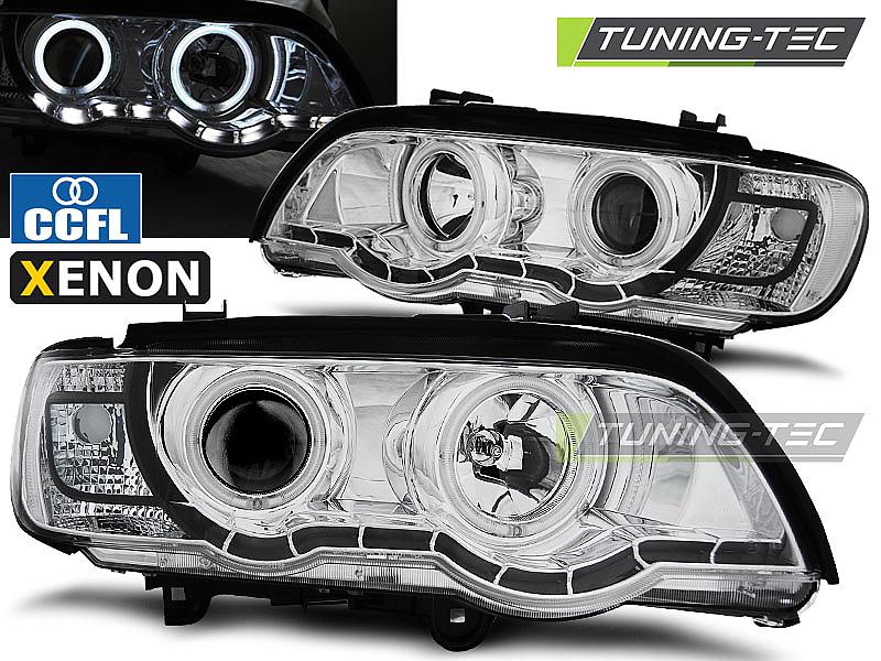 Pedn svtla chrom s Angel Eyes BMW X5