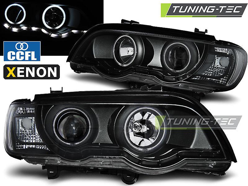 Pedn svtla ern s Angel Eyes BMW X5