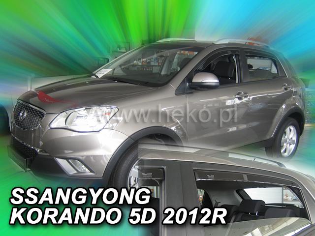 Deflektory-ofuky oken Ssangyong Korando + zadn