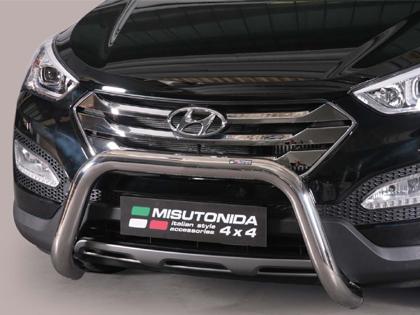 Nerezov� p�edn� ochrann� r�m Hyundai Santa-Fe III, 76mm