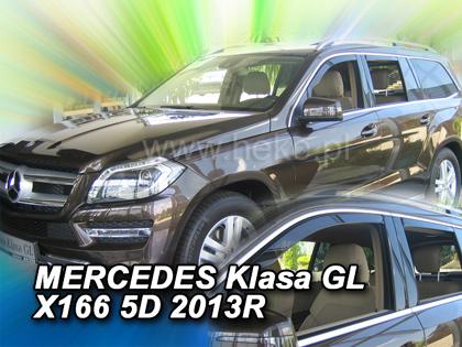 Deflektory-ofuky oken Mercedes GL X166 + zadn