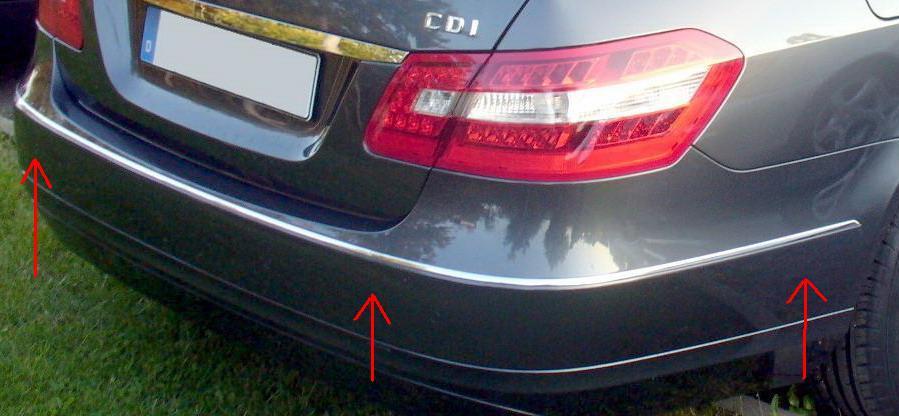 Chrom lita zadnho nraznku Mercedes E W212