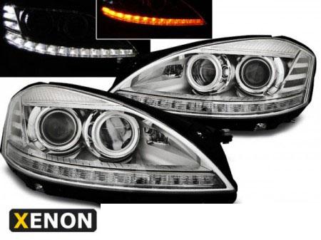 LED pedn svtla Mercedes S W221 chrom